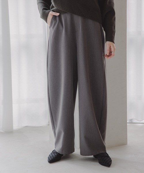 セール】[新色追加]【低身長/高身長サイズ有】カーブパンツ（Petitjo