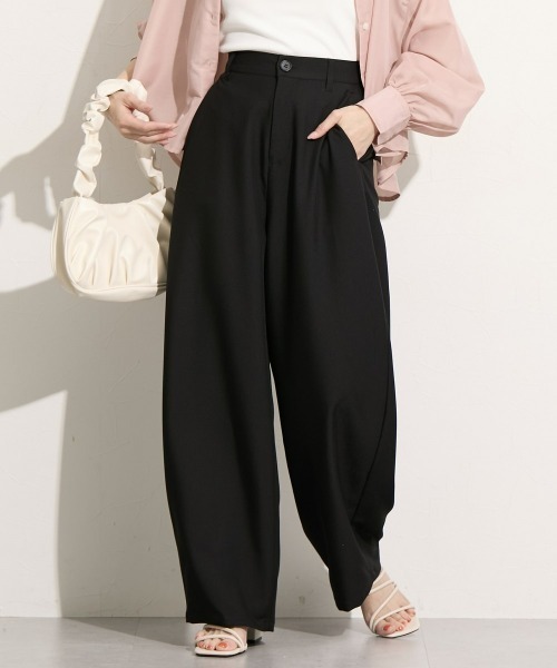 新色追加]【低身長/高身長サイズ有】カーブパンツ（Petitjo/slattgir