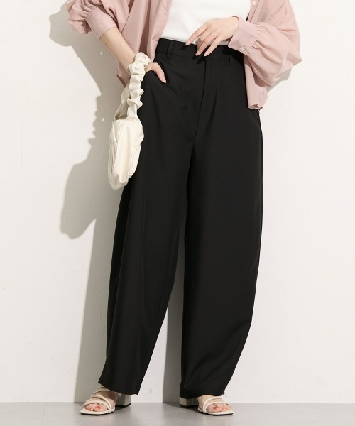 nissen（ニッセン）の「[新色追加]【低身長/高身長サイズ有】カーブパンツ（Petitjo/slattgir.)　美脚見え（その他パンツ・レディース・ブラック/グレー/ベージュ/モカ・PSS/PS/PM/S/M/L/LL/3L/TM/TL/TLL/T3L）」の5枚目の写真