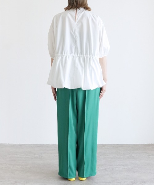 reca（レカ）の「裾バルーンペプラムブラウス（シャツ/ブラウス・レディース・オフホワイト/ブラック・M）」の16枚目の写真