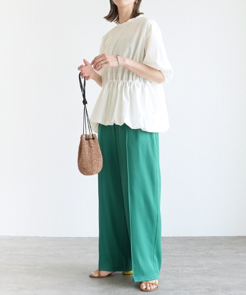 reca（レカ）の「裾バルーンペプラムブラウス（シャツ/ブラウス・レディース・オフホワイト/ブラック・M）」の7枚目の写真