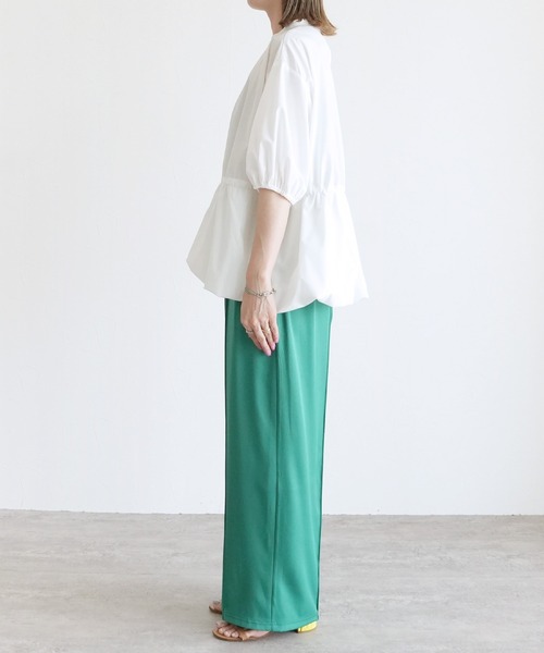 reca（レカ）の「裾バルーンペプラムブラウス（シャツ/ブラウス・レディース・オフホワイト/ブラック・M）」の15枚目の写真