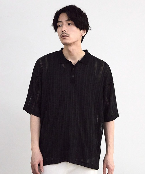 RATTLE TRAP(ラトルトラップ)の「ストライプシアーポロシャツ(ポロシャツ・メンズ・ホワイト/ブラック・LL/S/M/L)」の20枚目の写真