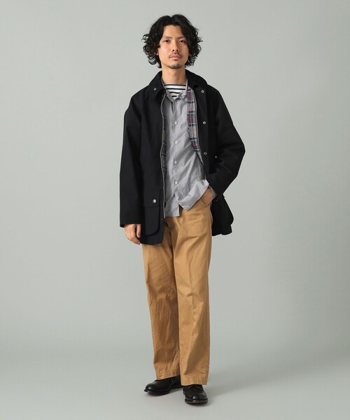 BEAMS F(ビームスエフ)の「【別注】Barbour / BEDALE CLASSIC FIT ピーチスキン ジャケット(ブルゾン・メンズ・ブラック/オリーブ・40/44/42/38/34/36)」の4枚目の写真