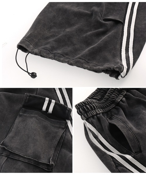 ANAP(アナップ)の「ウォッシュ加工 ライン スウェット カーゴパンツ(カーゴパンツ・レディース・ブラック/ブルー/ピンク/ライトグレー/ネイビー・FREE)」の19枚目の写真