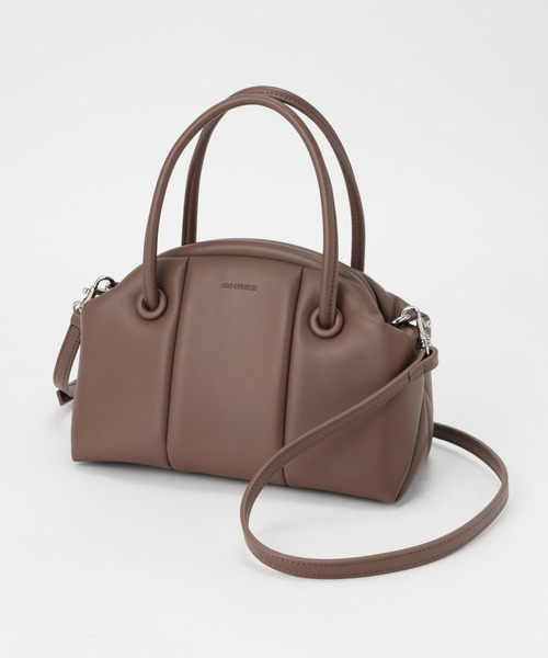 ADD CULUMN(アドカラム)の「【ADD CULUMN】PUFFBOSTON S(ショルダーバッグ・レディース・ベージュ/グリーン・フリー)」の2枚目の写真