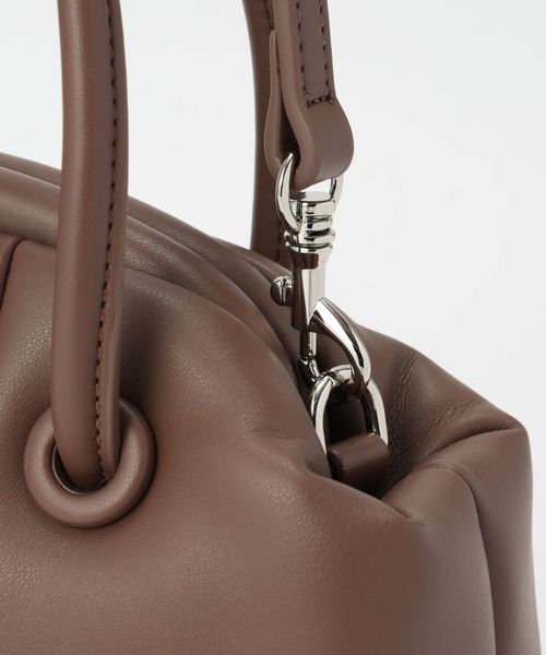 ADD CULUMN(アドカラム)の「【ADD CULUMN】PUFFBOSTON S(ショルダーバッグ・レディース・ベージュ/グリーン・フリー)」の3枚目の写真