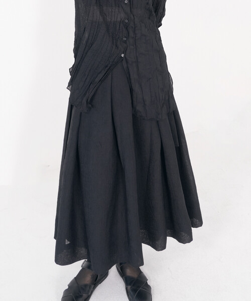 【美品】eunoia ブラック プリーツスカート eunoia | プリーツスカート WOMEN