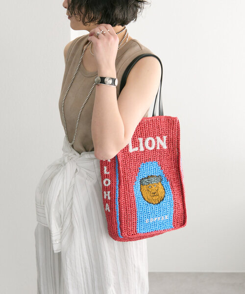 earライオンコーヒー刺繍トートバッグ LION COFFEE(ライオンコーヒー)コラボトートバッグ | ear