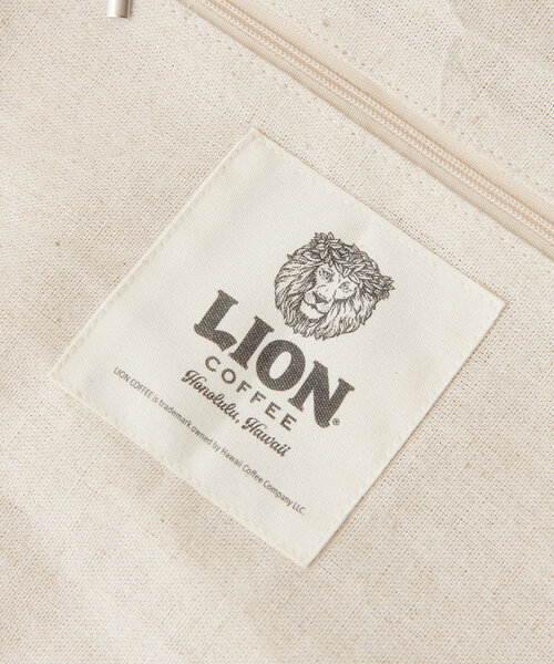 earライオンコーヒー刺繍トートバッグ ear PAPILLONNER トートバッグ LION COFFEE(ライオンコーヒー