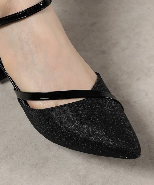 Kana（カナ）の「シャイニー グリッター チャンキーヒール フォーマル パンプス 結婚式 お呼ばれ オケージョン（パンプス・レディース・ベージュ/ブラック/シルバー・23.5/24/24.5/23/22.5）」の22枚目の写真