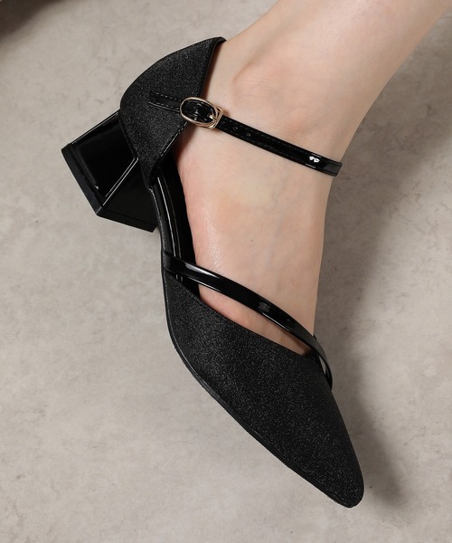 Kana（カナ）の「シャイニー グリッター チャンキーヒール フォーマル パンプス 結婚式 お呼ばれ オケージョン（パンプス・レディース・ベージュ/ブラック/シルバー・23.5/24/24.5/23/22.5）」の21枚目の写真