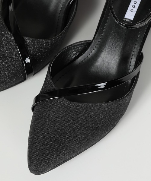 Kana（カナ）の「シャイニー グリッター チャンキーヒール フォーマル パンプス 結婚式 お呼ばれ オケージョン（パンプス・レディース・ベージュ/ブラック/シルバー・23.5/24/24.5/23/22.5）」の5枚目の写真