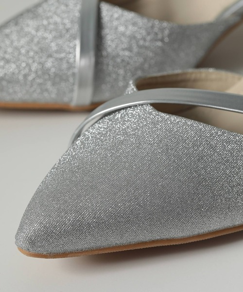 Kana（カナ）の「シャイニー グリッター チャンキーヒール フォーマル パンプス 結婚式 お呼ばれ オケージョン（パンプス・レディース・ベージュ/ブラック/シルバー・23.5/24/24.5/23/22.5）」の17枚目の写真