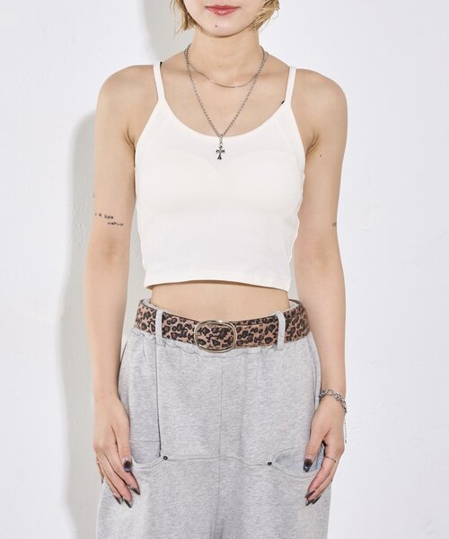 WHO'S WHO gallery（フーズフーギャラリー）の「カップ付きキャミソール（キャミソール・レディース・アイボリー/ブラック・FREE）」の7枚目の写真