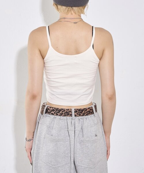 WHO'S WHO gallery（フーズフーギャラリー）の「カップ付きキャミソール（キャミソール・レディース・アイボリー/ブラック・FREE）」の9枚目の写真