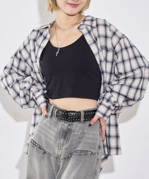 WHO'S WHO gallery（フーズフーギャラリー）の「カップ付きキャミソール（キャミソール・レディース・アイボリー/ブラック・FREE）」の13枚目の写真