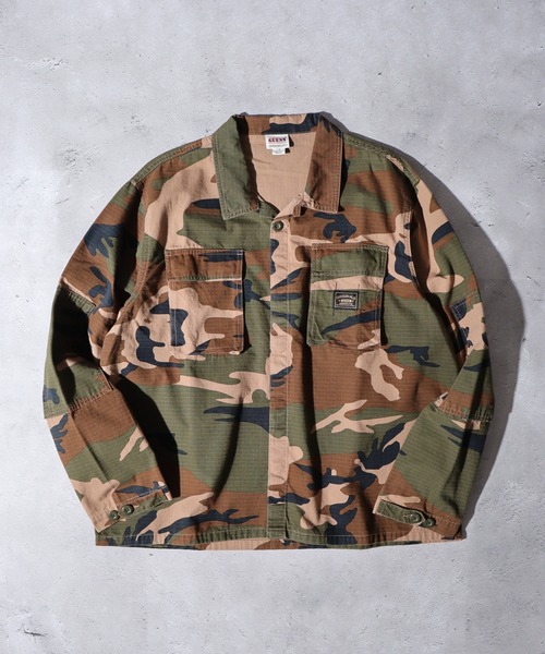 Guess(ゲス)の「GUESS GO RIPSTOP OVERSHIRT オーバーサイズシャツ(シャツ/ブラウス・メンズ・カモフラージュ・M/XL/L)」の14枚目の写真
