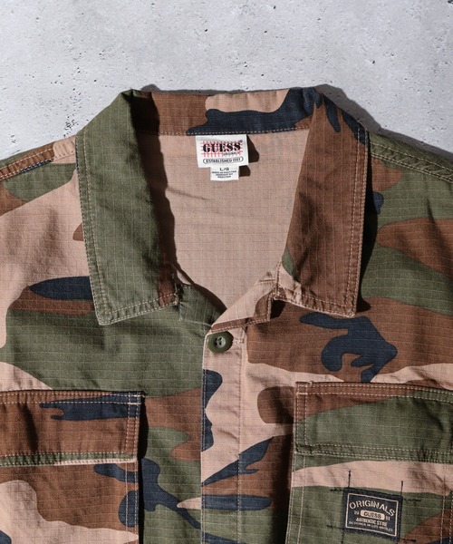 Guess(ゲス)の「GUESS GO RIPSTOP OVERSHIRT オーバーサイズシャツ(シャツ/ブラウス・メンズ・カモフラージュ・M/XL/L)」の15枚目の写真