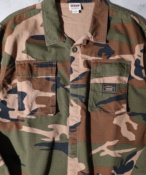 Guess(ゲス)の「GUESS GO RIPSTOP OVERSHIRT オーバーサイズシャツ(シャツ/ブラウス・メンズ・カモフラージュ・M/XL/L)」の16枚目の写真
