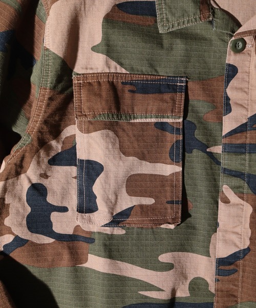 Guess(ゲス)の「GUESS GO RIPSTOP OVERSHIRT オーバーサイズシャツ(シャツ/ブラウス・メンズ・カモフラージュ・M/XL/L)」の19枚目の写真