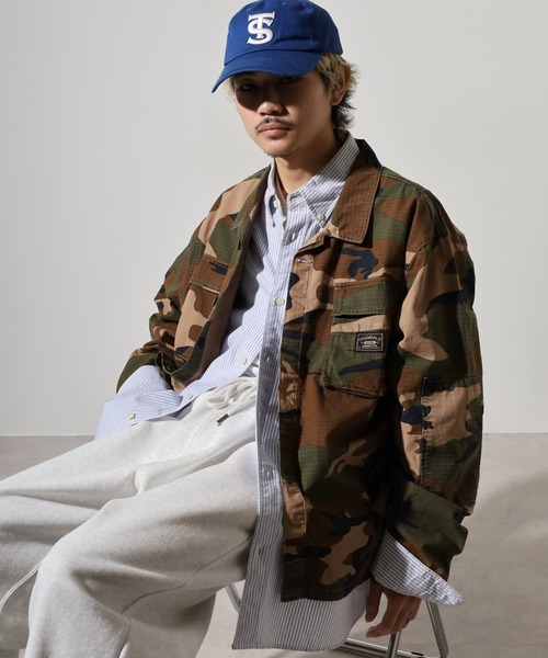 Guess(ゲス)の「GUESS GO RIPSTOP OVERSHIRT オーバーサイズシャツ(シャツ/ブラウス・メンズ・カモフラージュ・M/XL/L)」の3枚目の写真