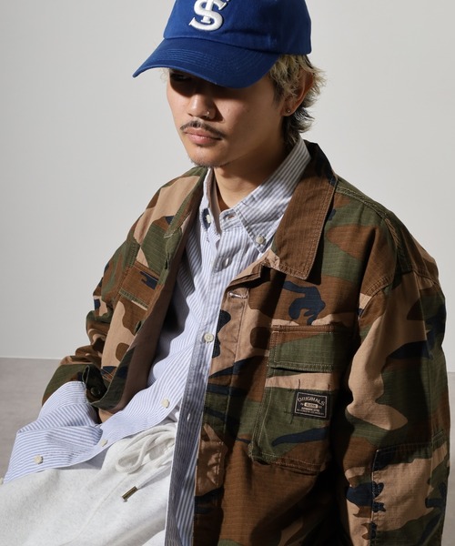 Guess(ゲス)の「GUESS GO RIPSTOP OVERSHIRT オーバーサイズシャツ(シャツ/ブラウス・メンズ・カモフラージュ・M/XL/L)」の4枚目の写真