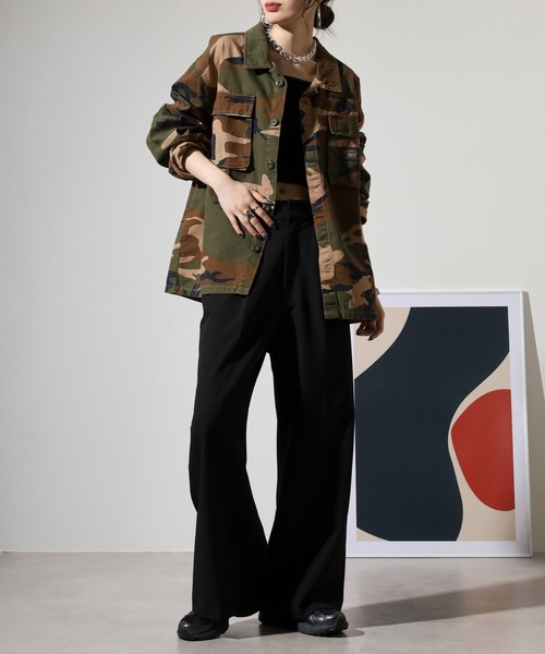 Guess(ゲス)の「GUESS GO RIPSTOP OVERSHIRT オーバーサイズシャツ(シャツ/ブラウス・メンズ・カモフラージュ・M/XL/L)」の13枚目の写真