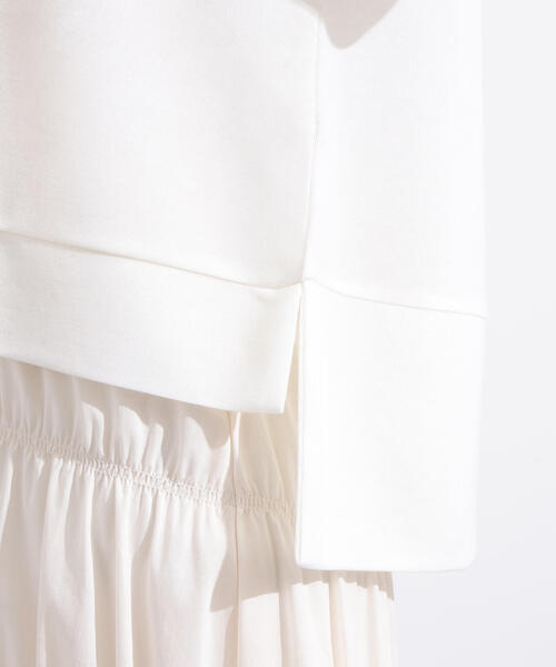 N.(N. Natural Beauty Basic)(エヌエヌナチュラルビューティーベーシック)の「シアーボクシーカットソー(Tシャツ/カットソー・レディース・ブラック/オフホワイト/杢グレー/ブラウン・MEDIUM)」の17枚目の写真