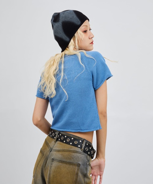 atmos pink（アトモスピンク）の「atmos pink I Love Pink Knit Top / アトモス ピンク アイ ラブ ピンク ニット トップ（ニット/セーター・レディース・ブラック/ブルー/ホワイト・FREE）」の10枚目の写真