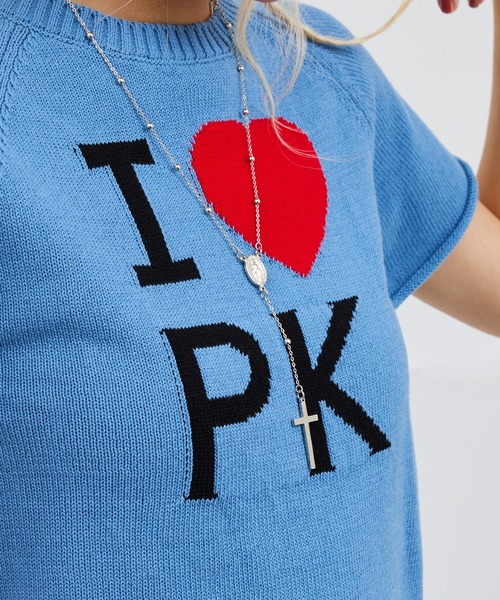 atmos pink（アトモスピンク）の「atmos pink I Love Pink Knit Top / アトモス ピンク アイ ラブ ピンク ニット トップ（ニット/セーター・レディース・ブラック/ブルー/ホワイト・FREE）」の11枚目の写真