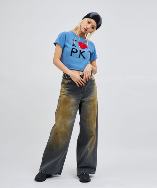 atmos pink（アトモスピンク）の「atmos pink I Love Pink Knit Top / アトモス ピンク アイ ラブ ピンク ニット トップ（ニット/セーター・レディース・ブラック/ブルー/ホワイト・FREE）」の12枚目の写真