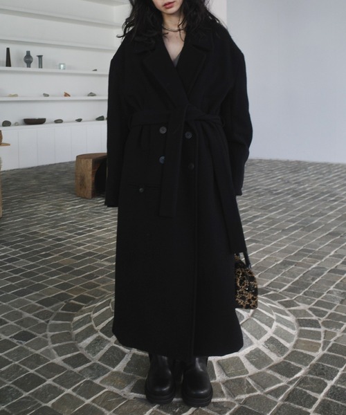 WIDE SHOULDER WOOL CHESTER COAT（チェスターコート）｜Ameri（アメリ
