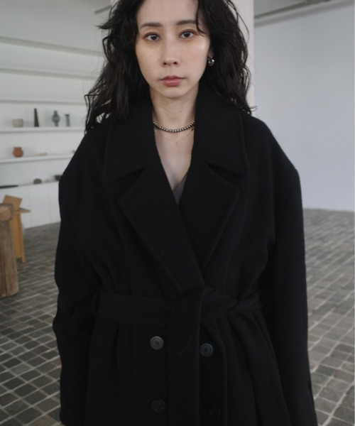 WIDE SHOULDER WOOL CHESTER COAT（チェスターコート）｜Ameri（アメリ