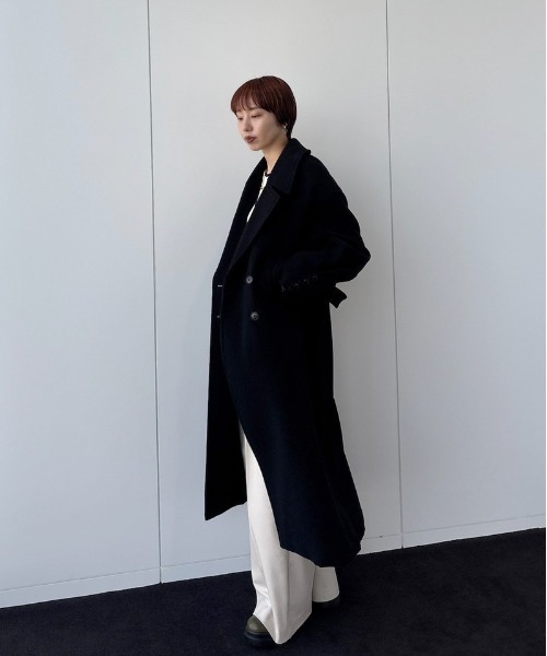 WIDE SHOULDER WOOL CHESTER COAT（チェスターコート）｜Ameri（アメリ
