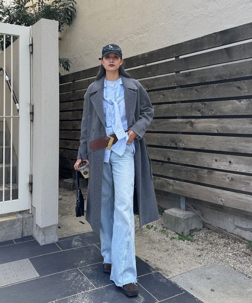 セール】WIDE SHOULDER WOOL CHESTER COAT（チェスターコート）｜Ameri