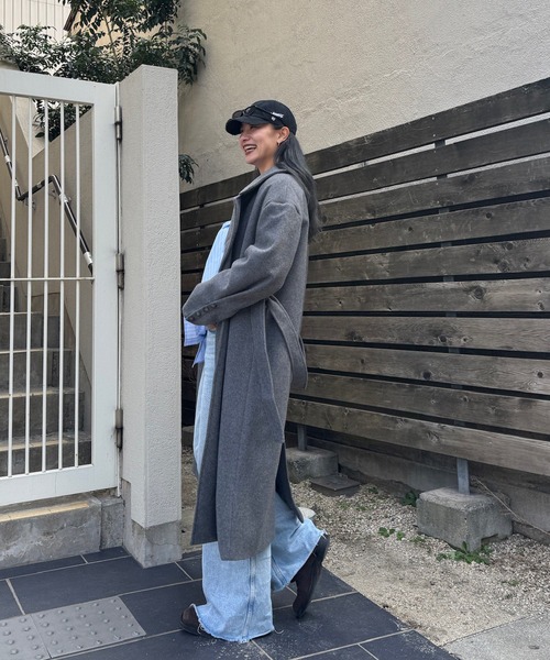 セール】WIDE SHOULDER WOOL CHESTER COAT（チェスターコート）｜Ameri