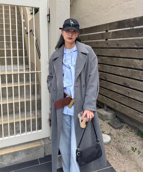 WIDE SHOULDER WOOL CHESTER COAT（チェスターコート）｜Ameri（アメリ