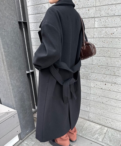 WIDE SHOULDER WOOL CHESTER COAT（チェスターコート）｜Ameri（アメリ