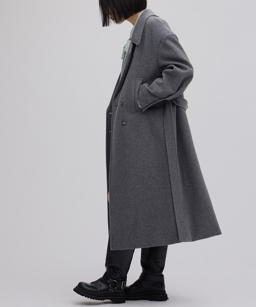 セール】WIDE SHOULDER WOOL CHESTER COAT（チェスターコート）｜Ameri