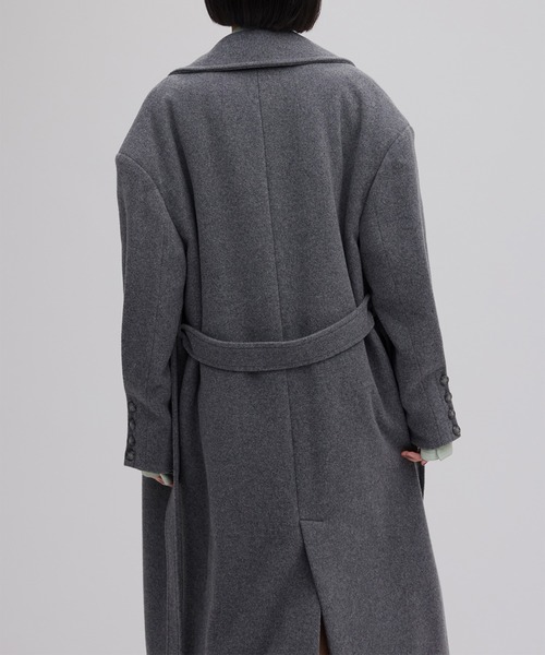 セール】WIDE SHOULDER WOOL CHESTER COAT（チェスターコート）｜Ameri