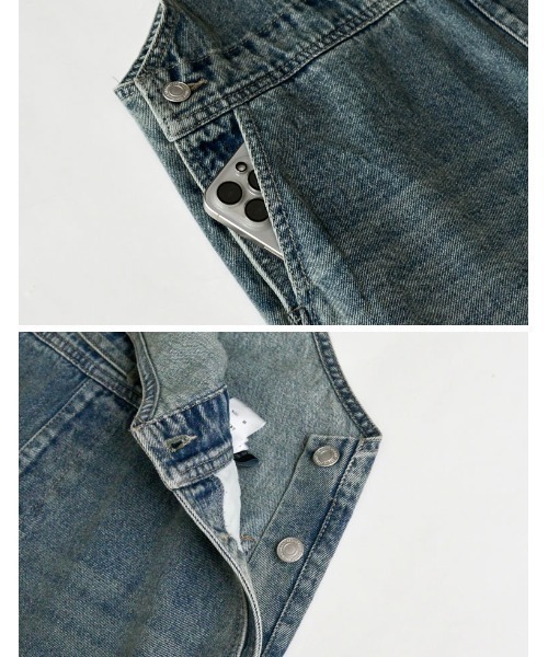 Re:EDIT（リエディ）の「[ZOZOTOWN限定][低身長/高身長サイズ有]ナローストラップデニムサロペット（サロペット/オーバーオール・レディース・ネイビー/ブルー/ブルー系その他・MEDIUM/LARGE/SHORT/TALL）」の20枚目の写真