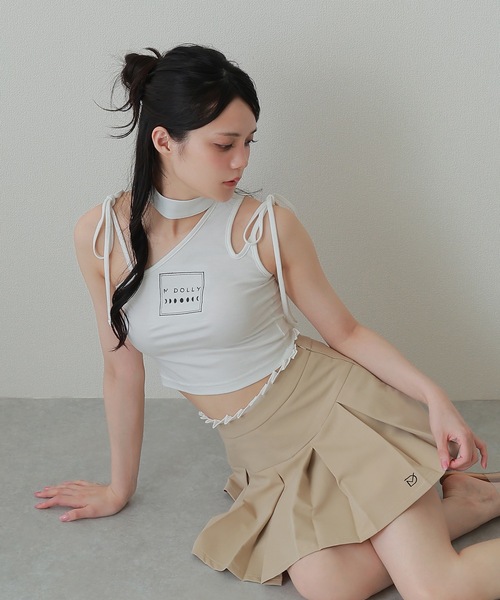 M DOLLY（エムドリー）の「*M DOLLY original* pleat layered mini skirt/プリーツレイヤードミニスカート（スカート・レディース・グレー/ベージュ・XS/S/M）」の13枚目の写真