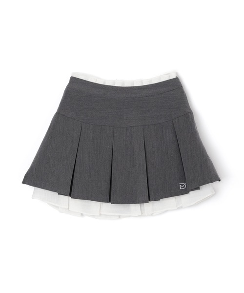 M DOLLY（エムドリー）の「*M DOLLY original* pleat layered mini skirt/プリーツレイヤードミニスカート（スカート・レディース・グレー/ベージュ・XS/S/M）」の16枚目の写真