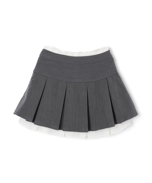 M DOLLY（エムドリー）の「*M DOLLY original* pleat layered mini skirt/プリーツレイヤードミニスカート（スカート・レディース・グレー/ベージュ・XS/S/M）」の17枚目の写真
