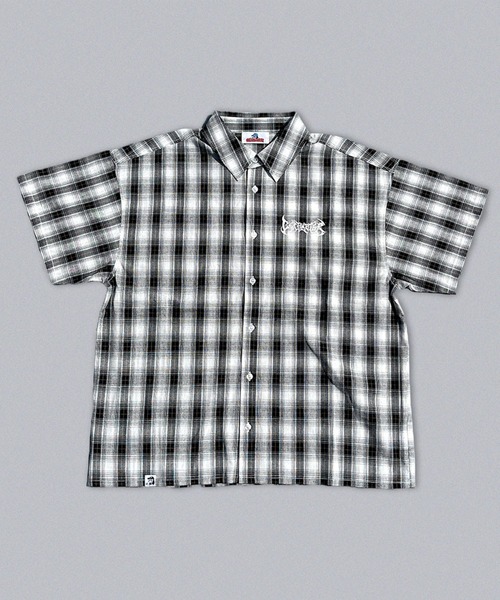centimeter（センチメーター）の「tribal logo shirt（シャツ/ブラウス・メンズ・ブルー/ブラック・MEDIUM/X-LARGE/LARGE）」の2枚目の写真