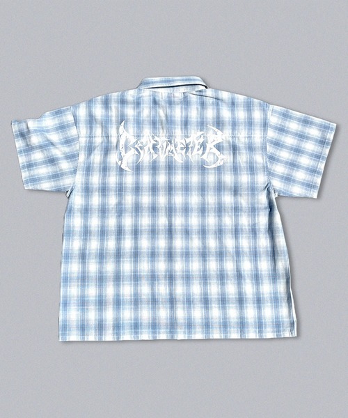 centimeter（センチメーター）の「tribal logo shirt（シャツ/ブラウス・メンズ・ブルー/ブラック・MEDIUM/X-LARGE/LARGE）」の4枚目の写真