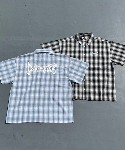 centimeter（センチメーター）の「tribal logo shirt（シャツ/ブラウス・メンズ・ブルー/ブラック・MEDIUM/X-LARGE/LARGE）」の9枚目の写真