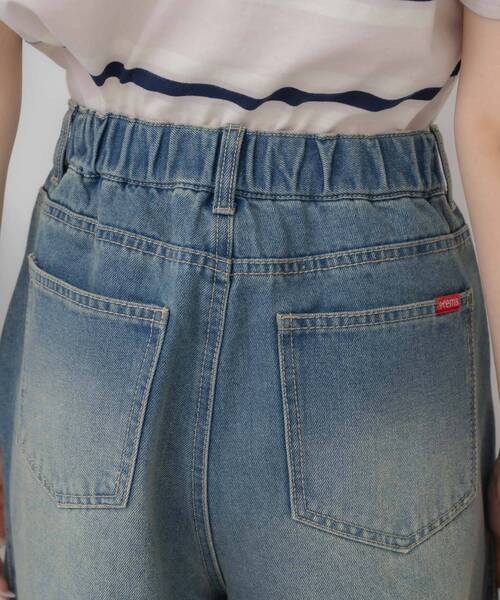 ems excite（エムズエキサイト）の「【新色追加】サイド切替ワイドPT（デニムパンツ・レディース・ブルー系その他5/ライトブルー/オフホワイト/ブラック・FREE）」の17枚目の写真