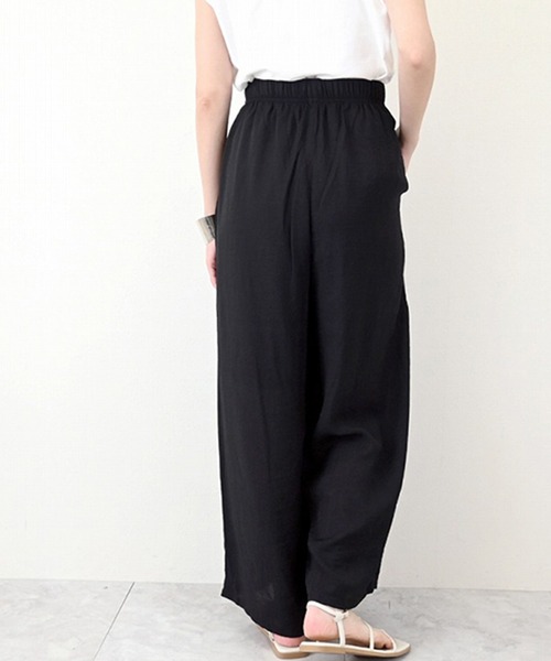 STYLEBLOCK（スタイルブロック）の「ワッシャーポプリンタックイージーパンツ（その他パンツ・レディース・ブラック/ダークブラウン/ライトベージュ・M）」の6枚目の写真